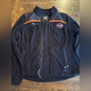 Harley-Davidson Black Zip Up Fleece Jacket